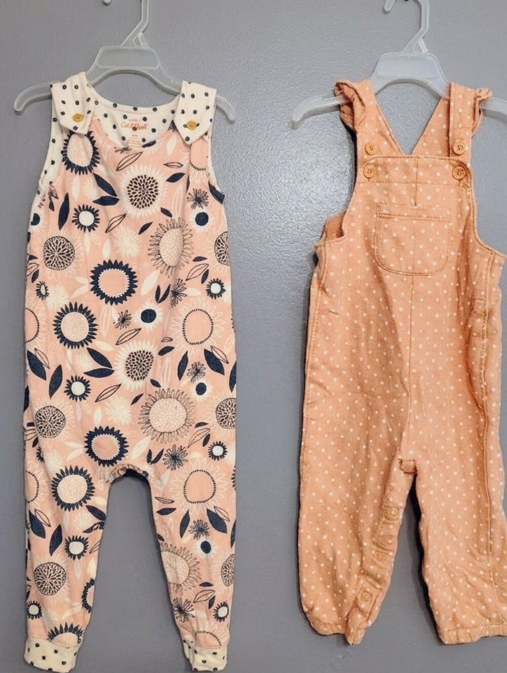 Bundle Carter’s Cat&Jack Baby Girl Pink Polka Dot Sunflower Pattern Size 18M